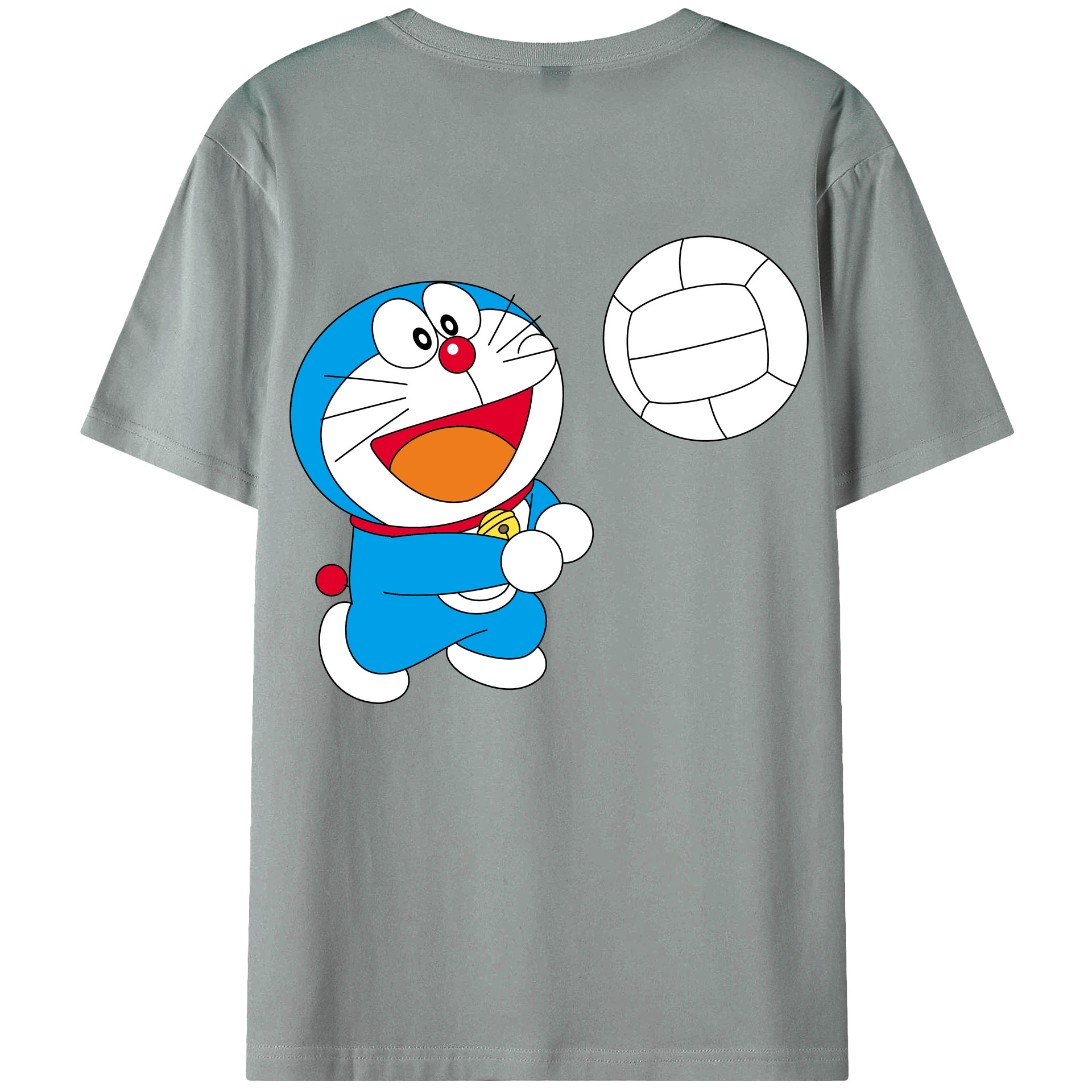 （画像用） ドラえもん Doraemon 綿100％ メンズ半袖Tシャツ（バックプリント） 通気性